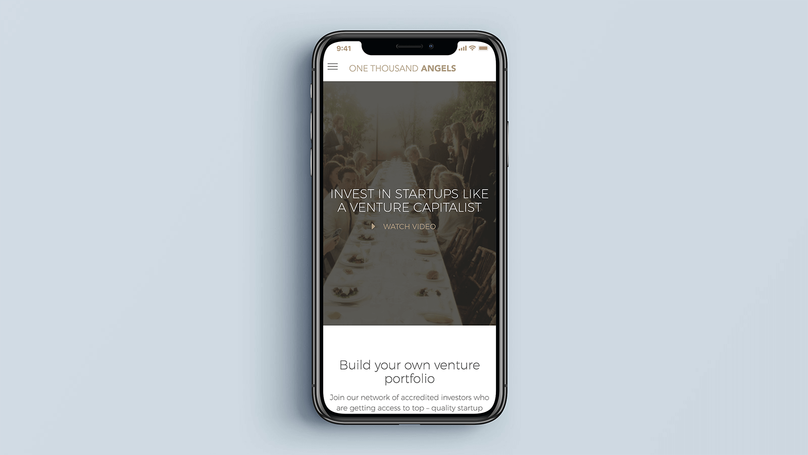 1000 Angels – Mobile view