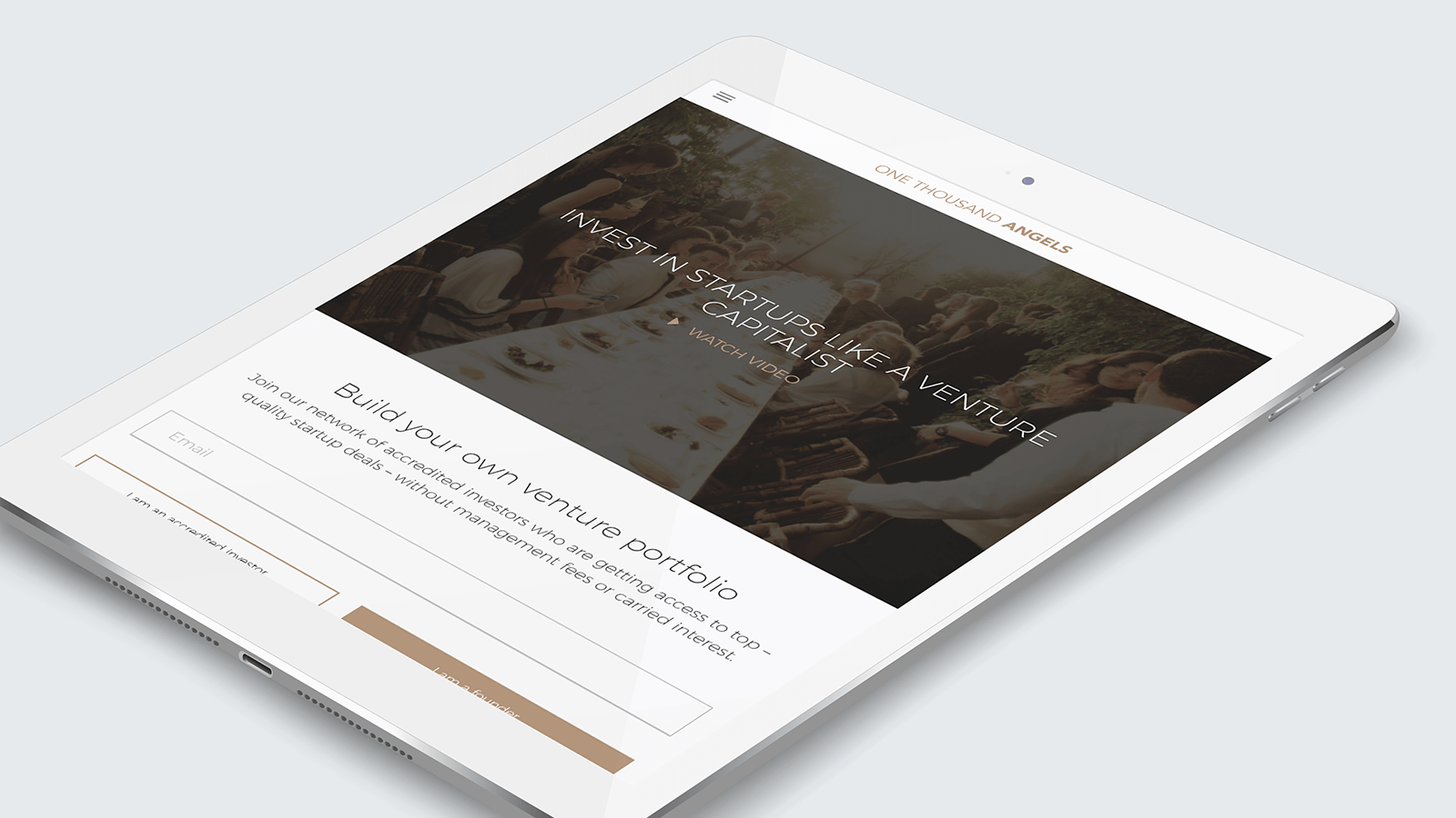 1000 Angels – Tablet view