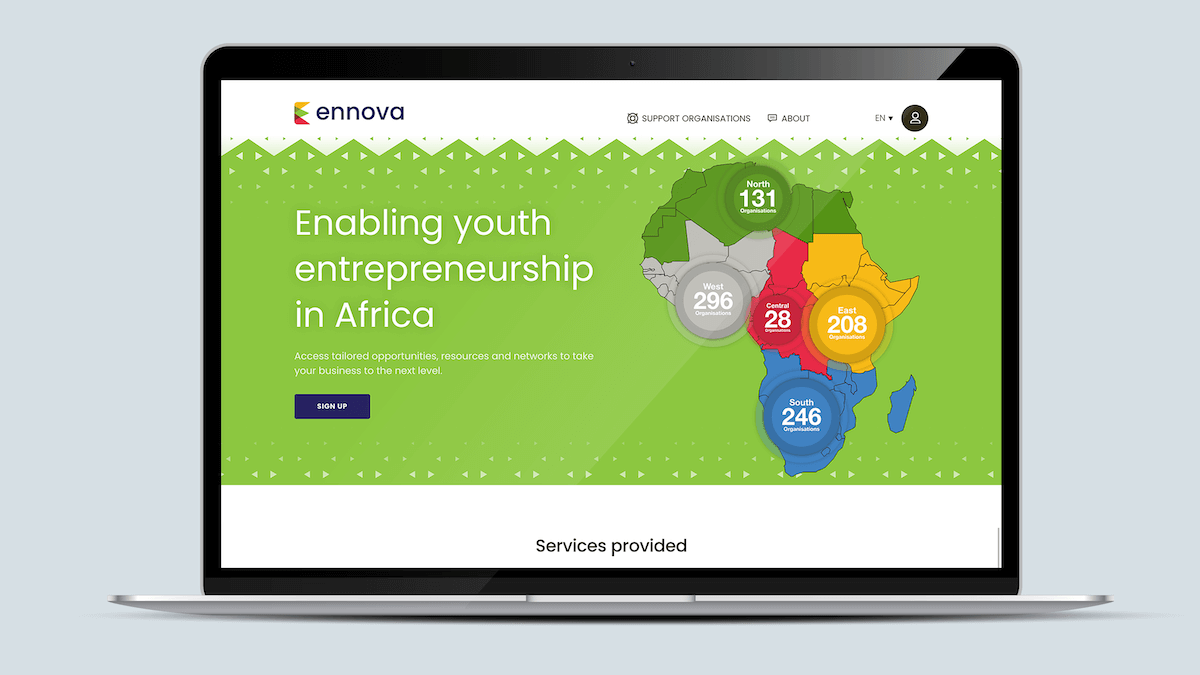 Ennova Africa for African Development Bank – Laptop view