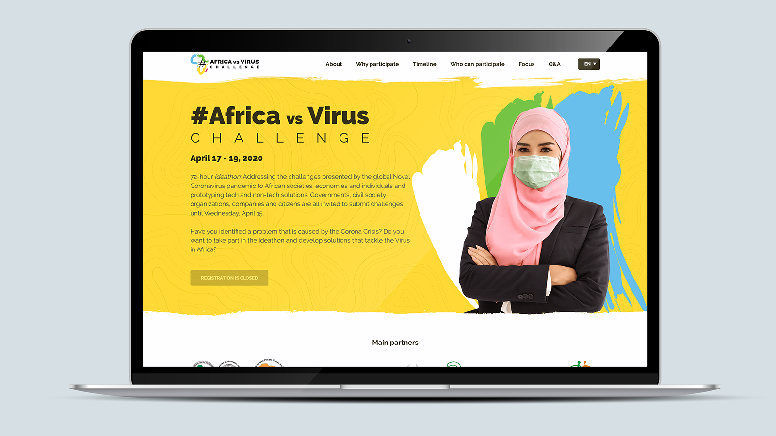 AfricaVsVirus Challenge – Laptop view