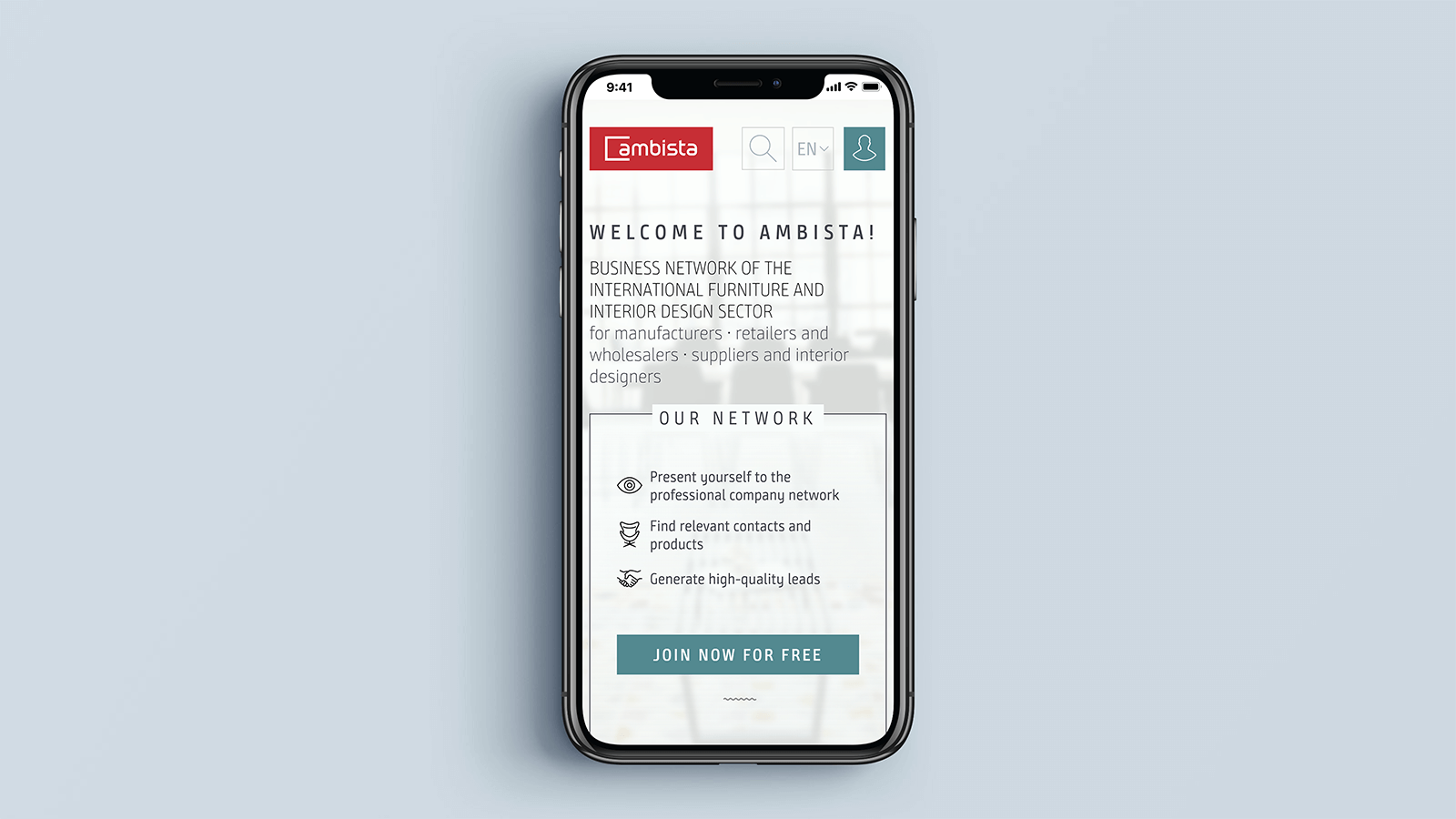 Ambista – Mobile view