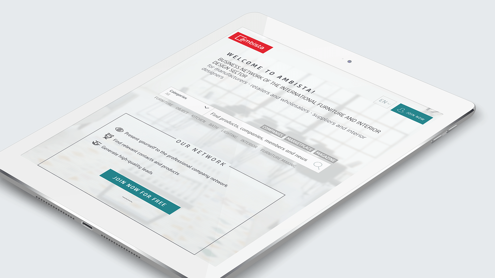 Ambista – Tablet view