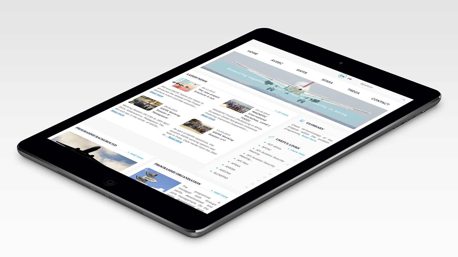 Aviation Africa-EU – Tablet view