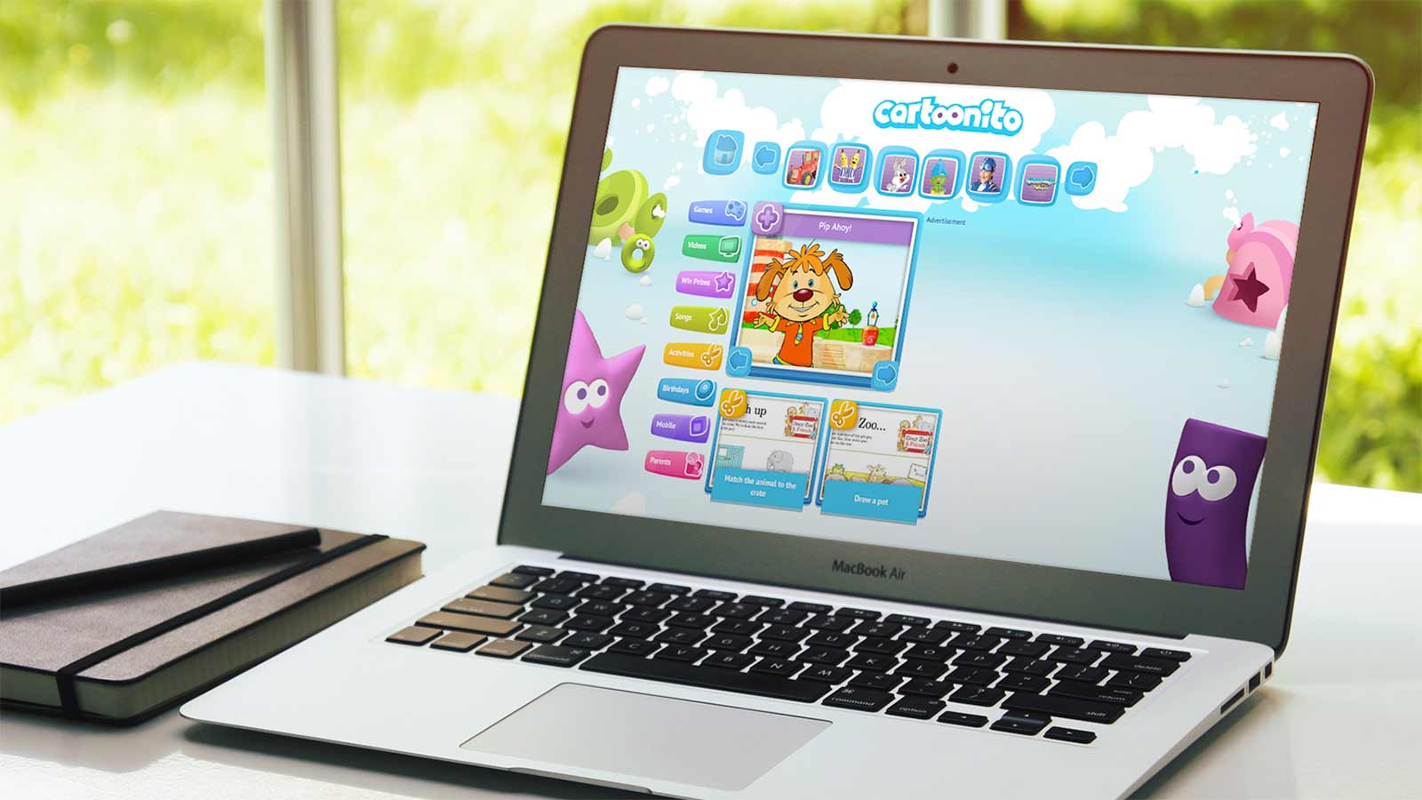 Cartoonito – Laptop view