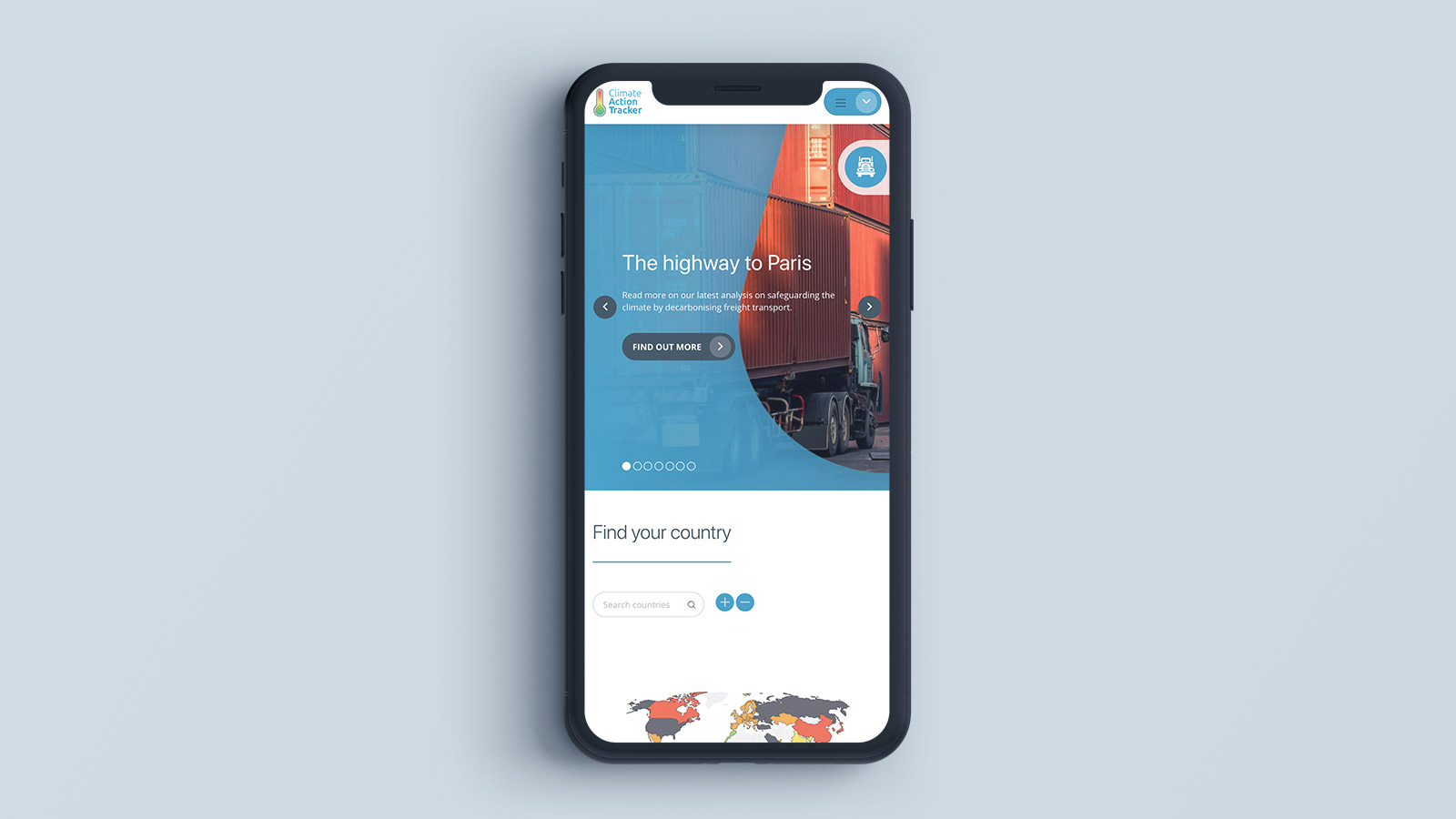 Climate Action Tracker – Mobile view