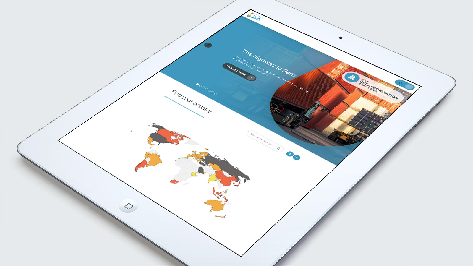 Climate Action Tracker – Tablet view