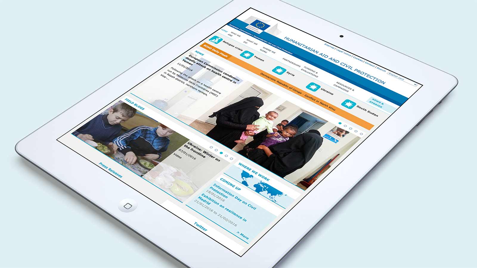 DG ECHO – Tablet view