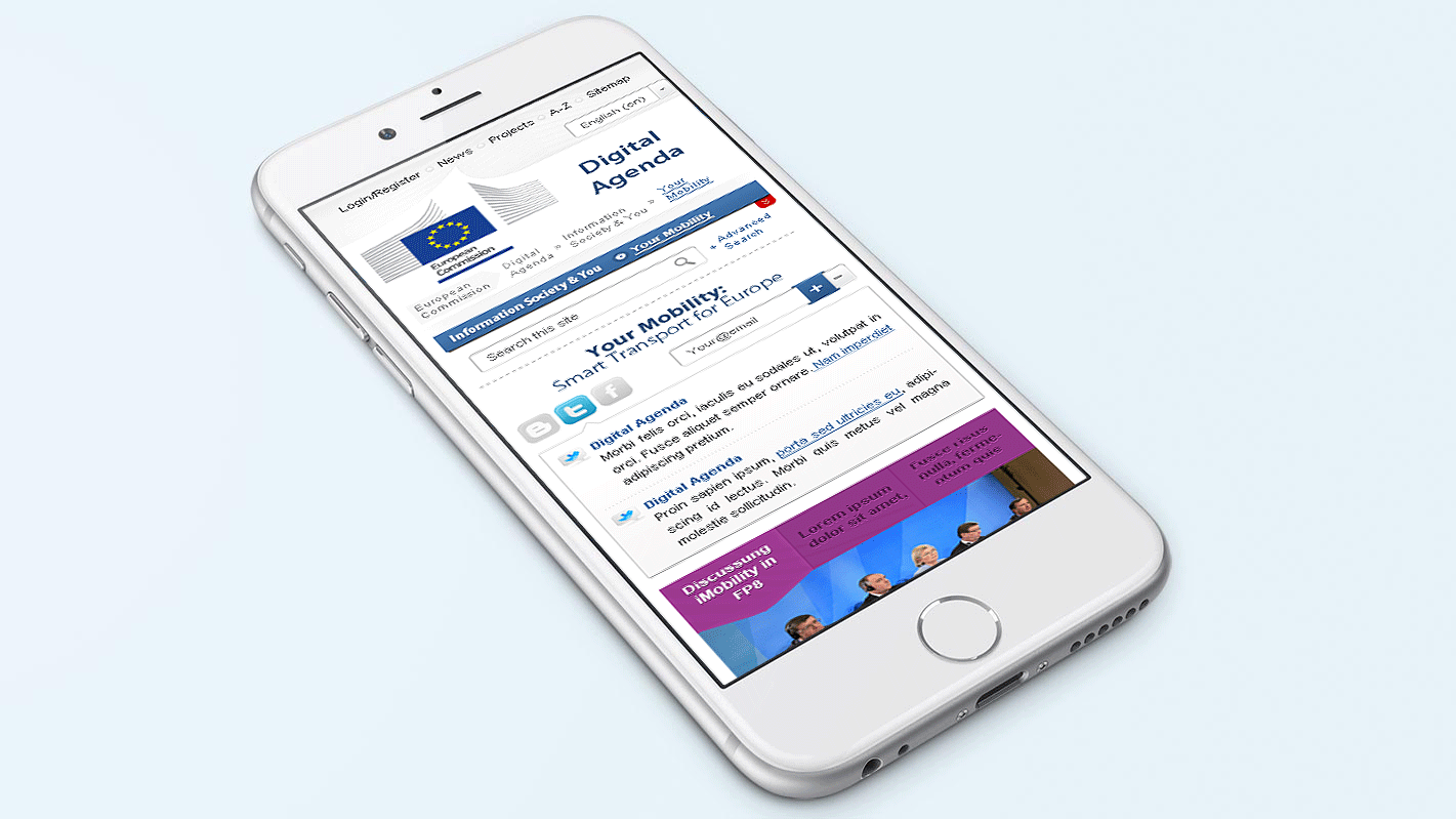 Digital Agenda for Europe – Mobile view