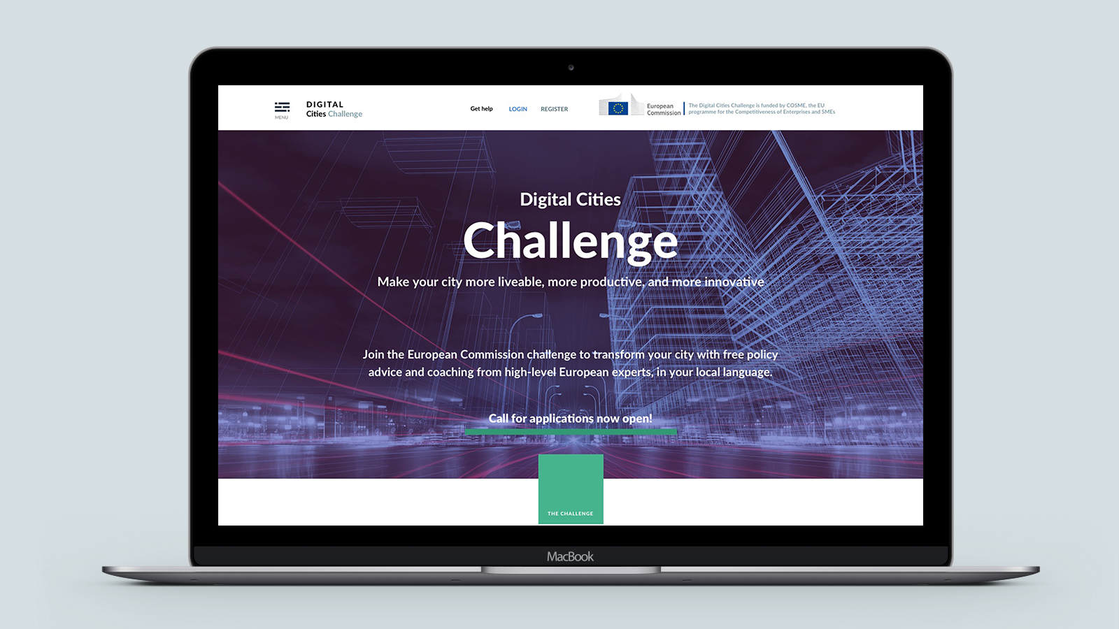 Digital Cities Challenge – Laptop view