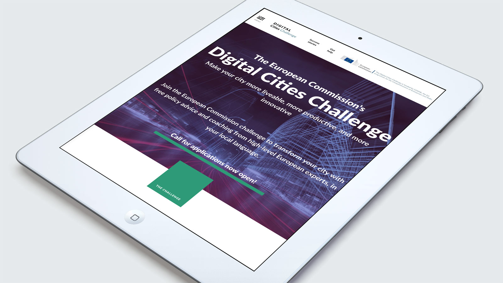 Digital Cities Challenge – Tablet view