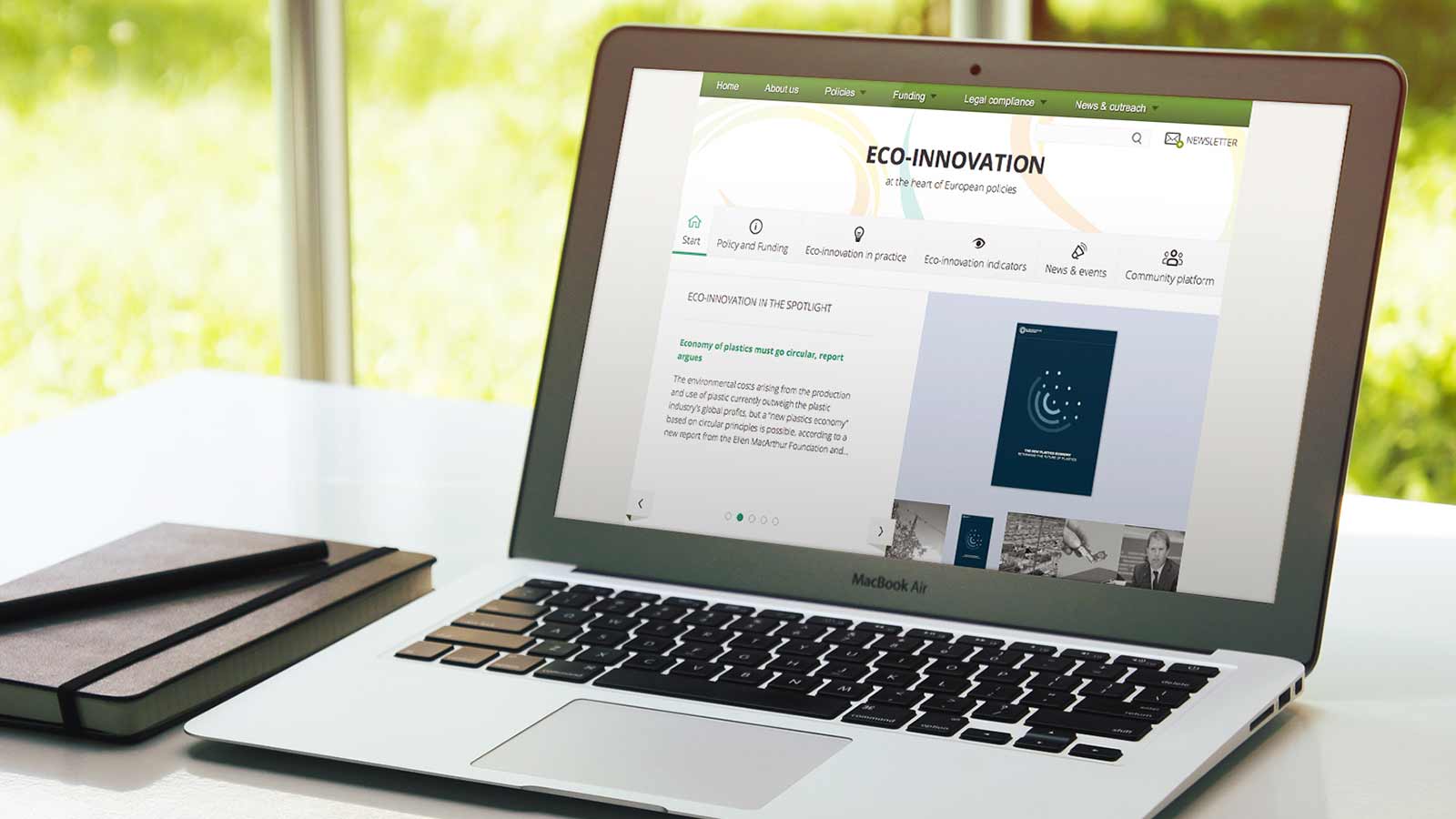 Eco-Innovation Action Plan – Laptop view