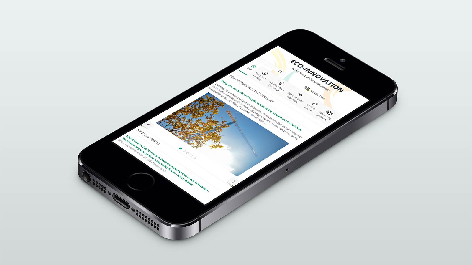 Eco-Innovation Action Plan – Mobile view
