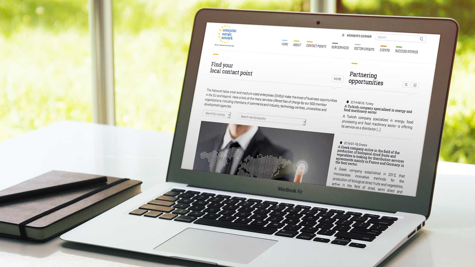 Enterprise Europe Network – Laptop view