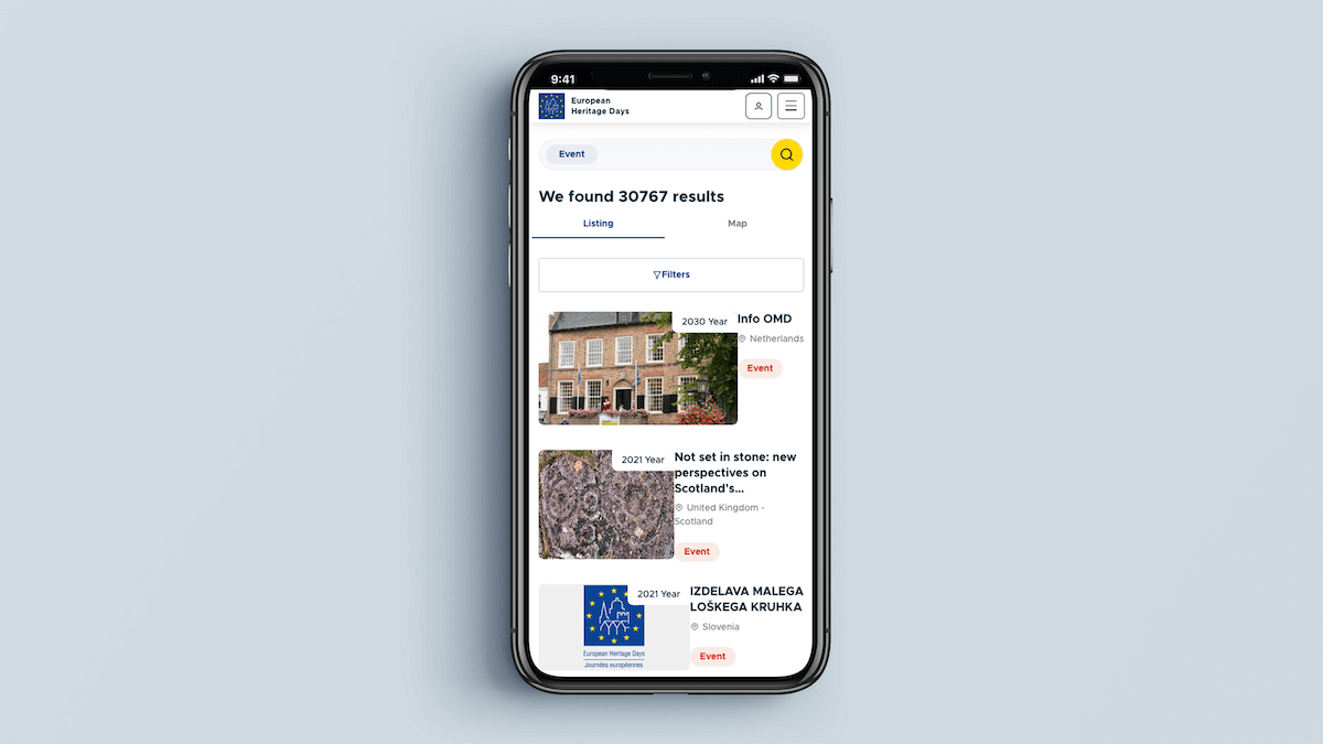 European Heritage Days – Mobile view