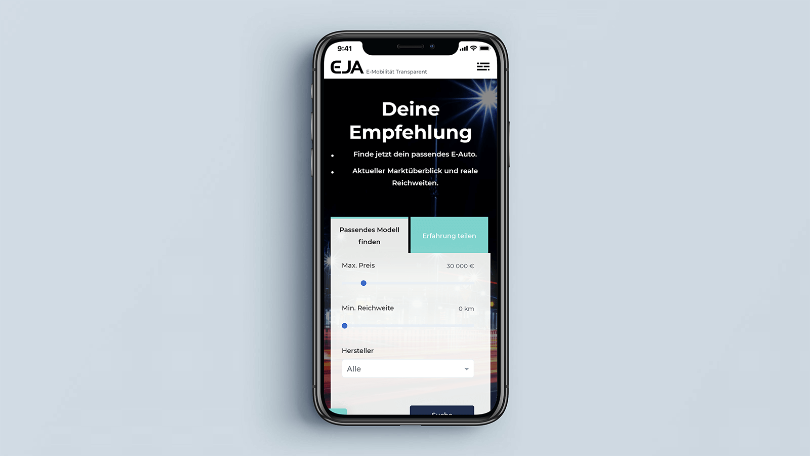 EJA-Mobility – Mobile view