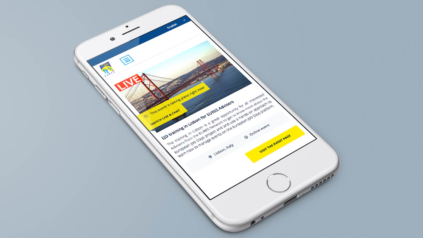 European Job Days – Mobile view