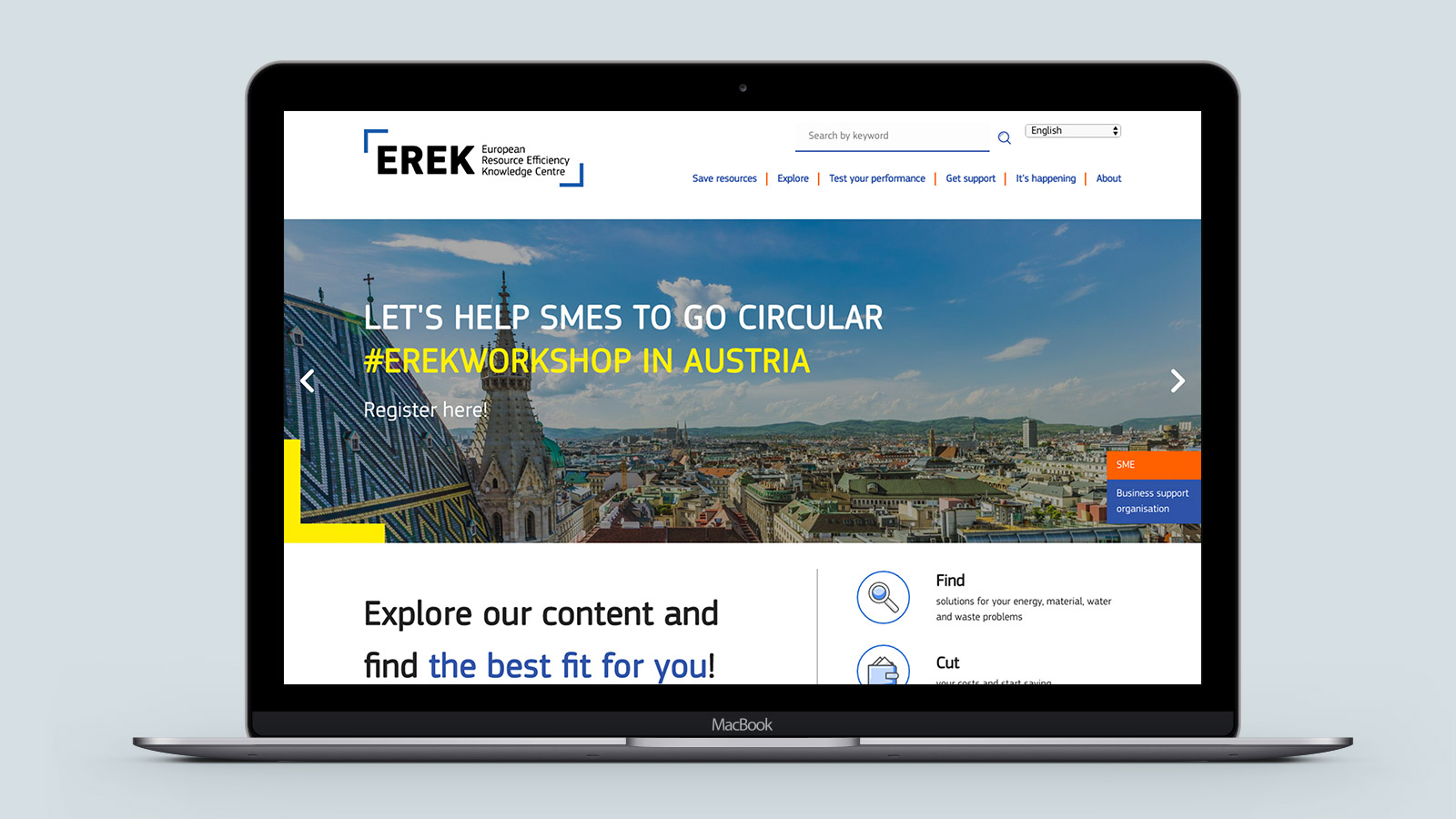 EREK – Laptop view