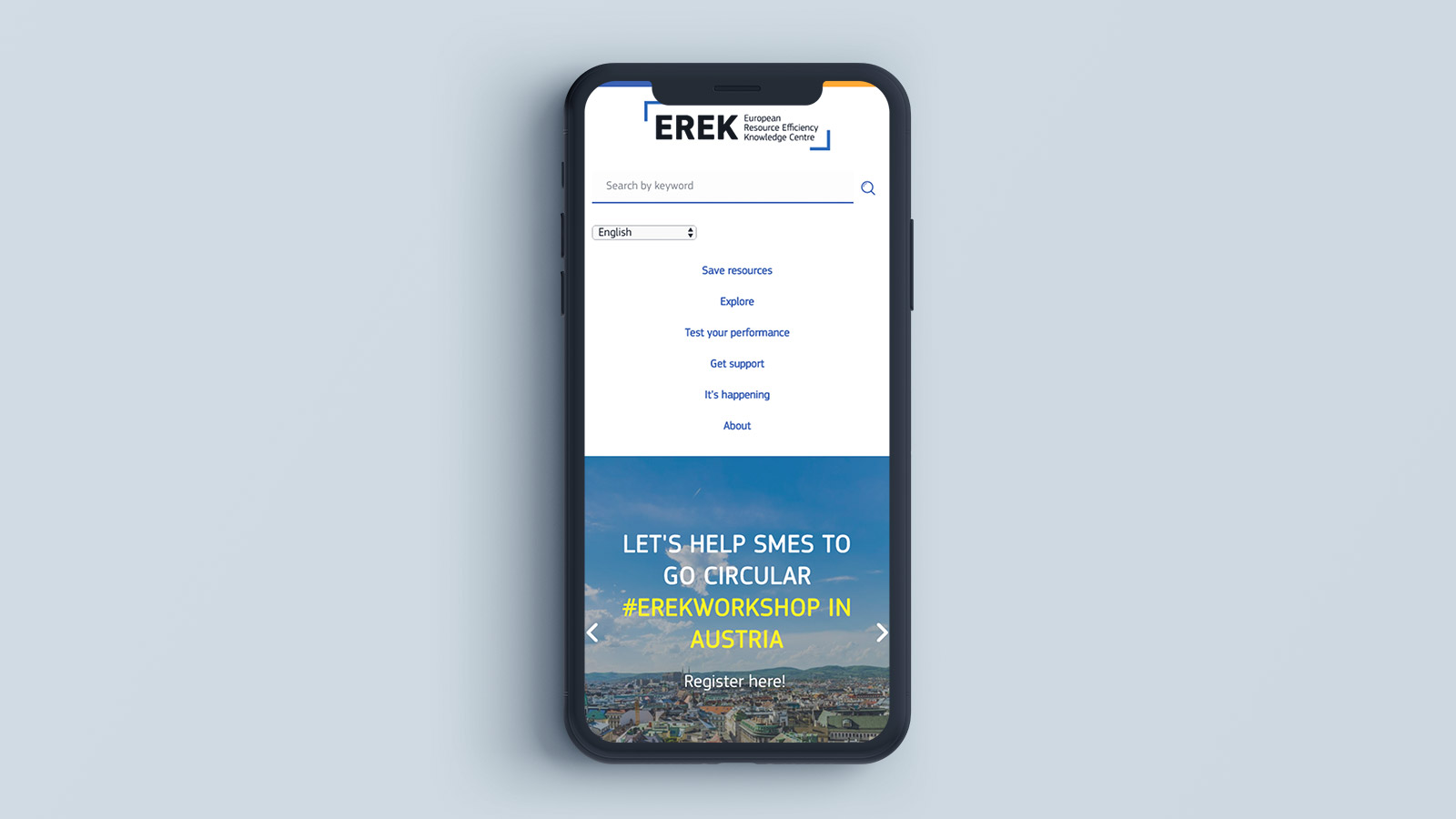 EREK – Mobile view
