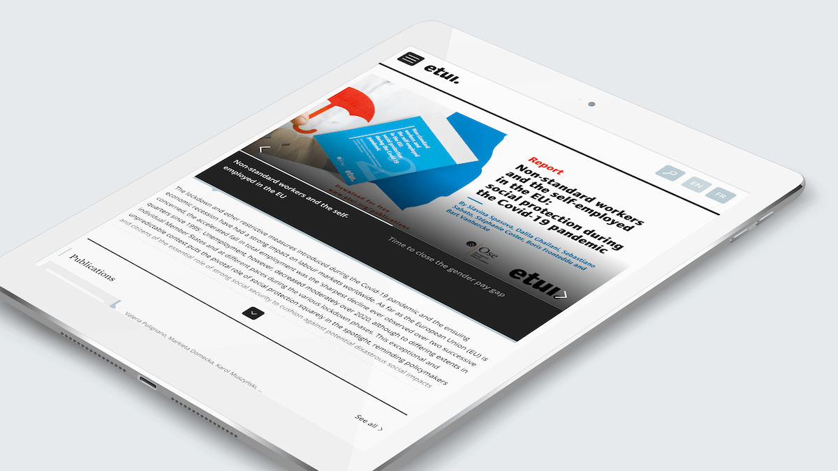 ETUI (European Trade Union Institute) – Tablet view