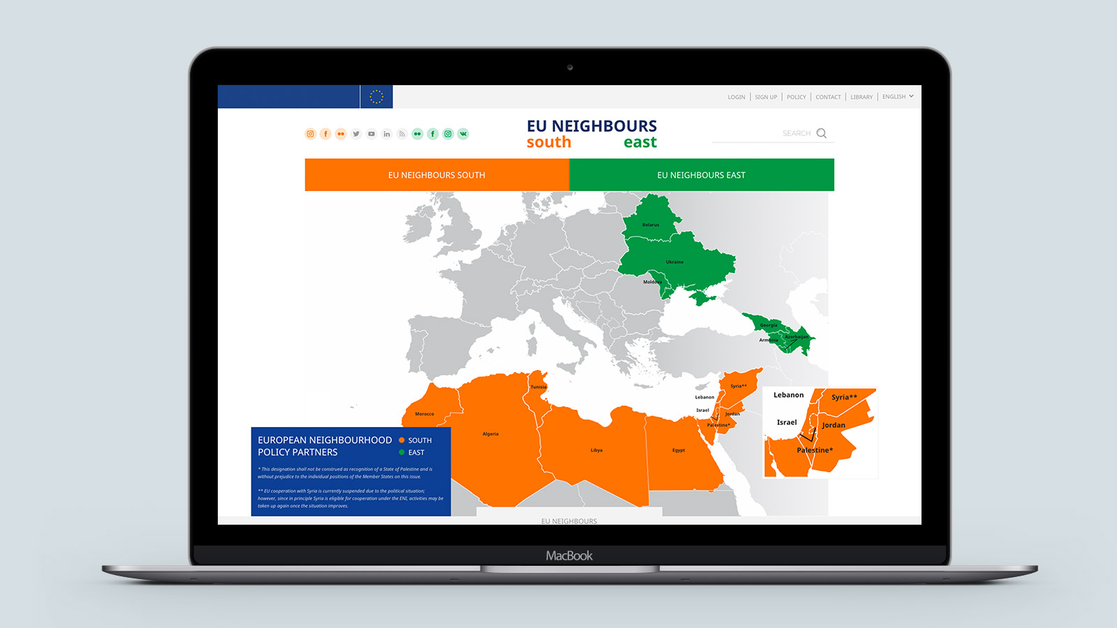 EU Neighbours – Laptop view