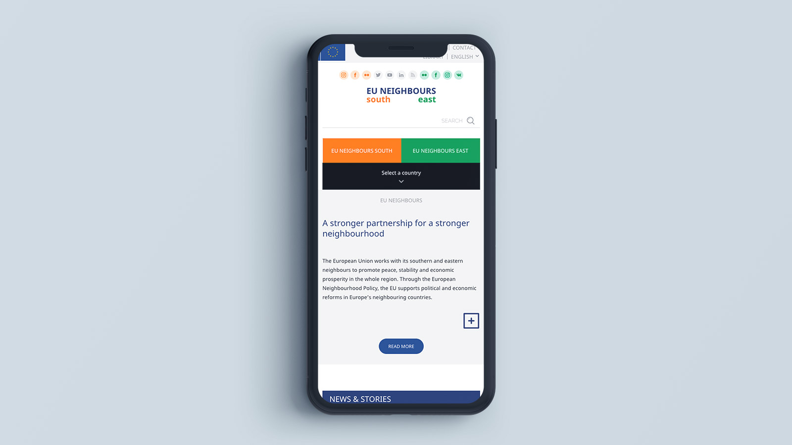 EU Neighbours – Mobile view