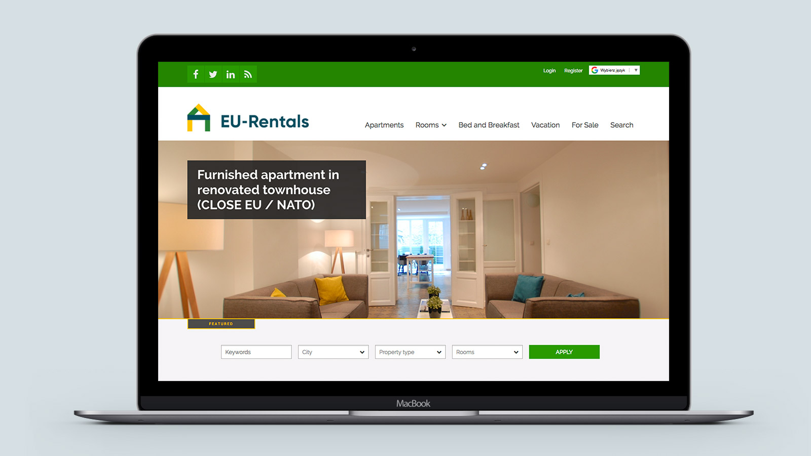 EU-Rentals – Laptop view