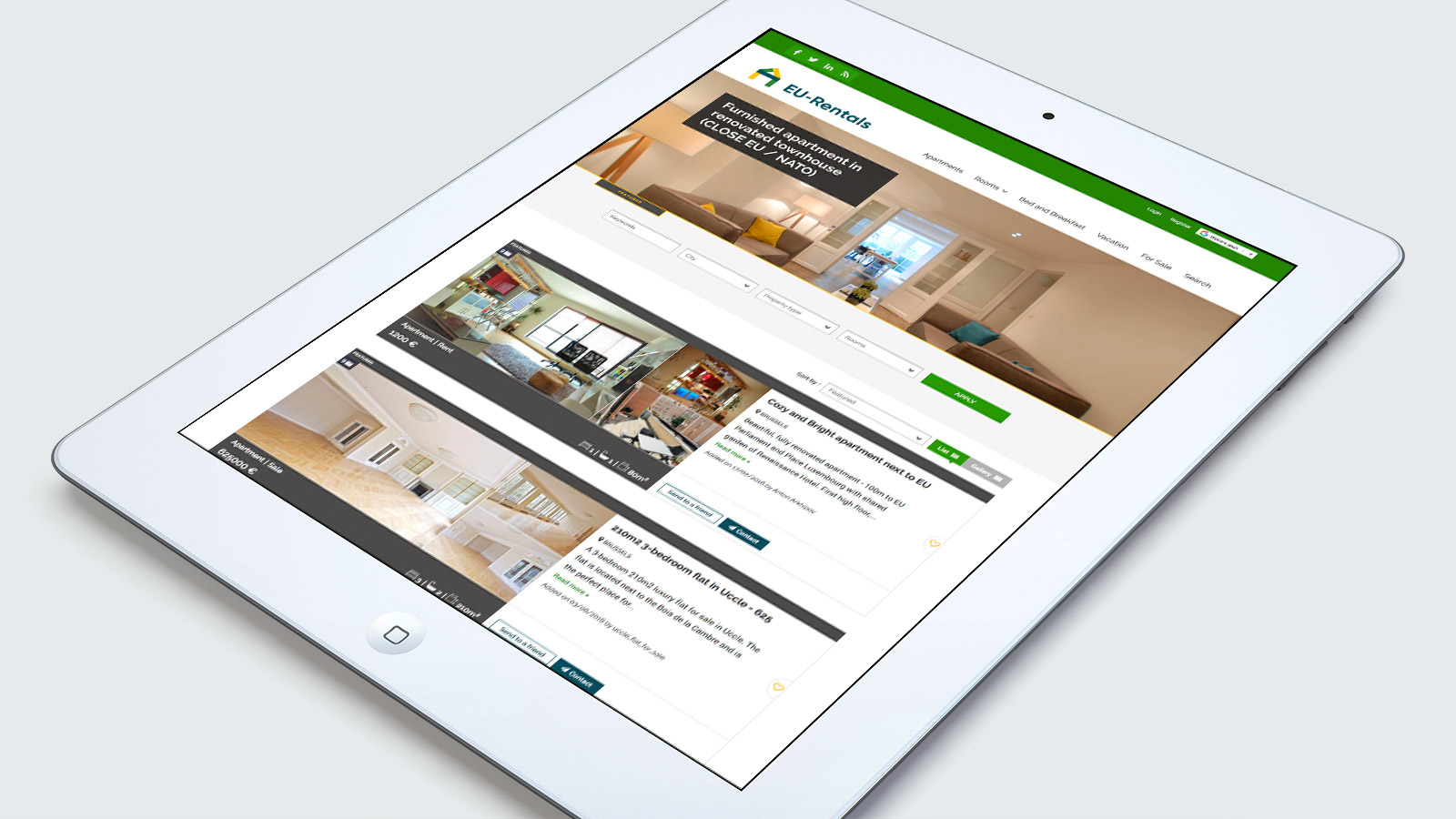 EU-Rentals – Tablet view