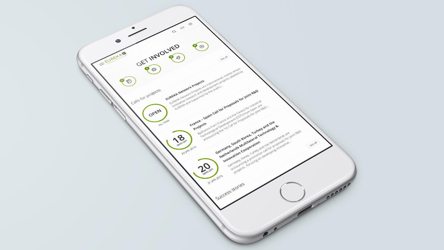 EUREKA Network – Mobile view