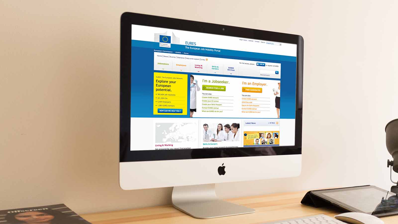 EURES – Desktop view