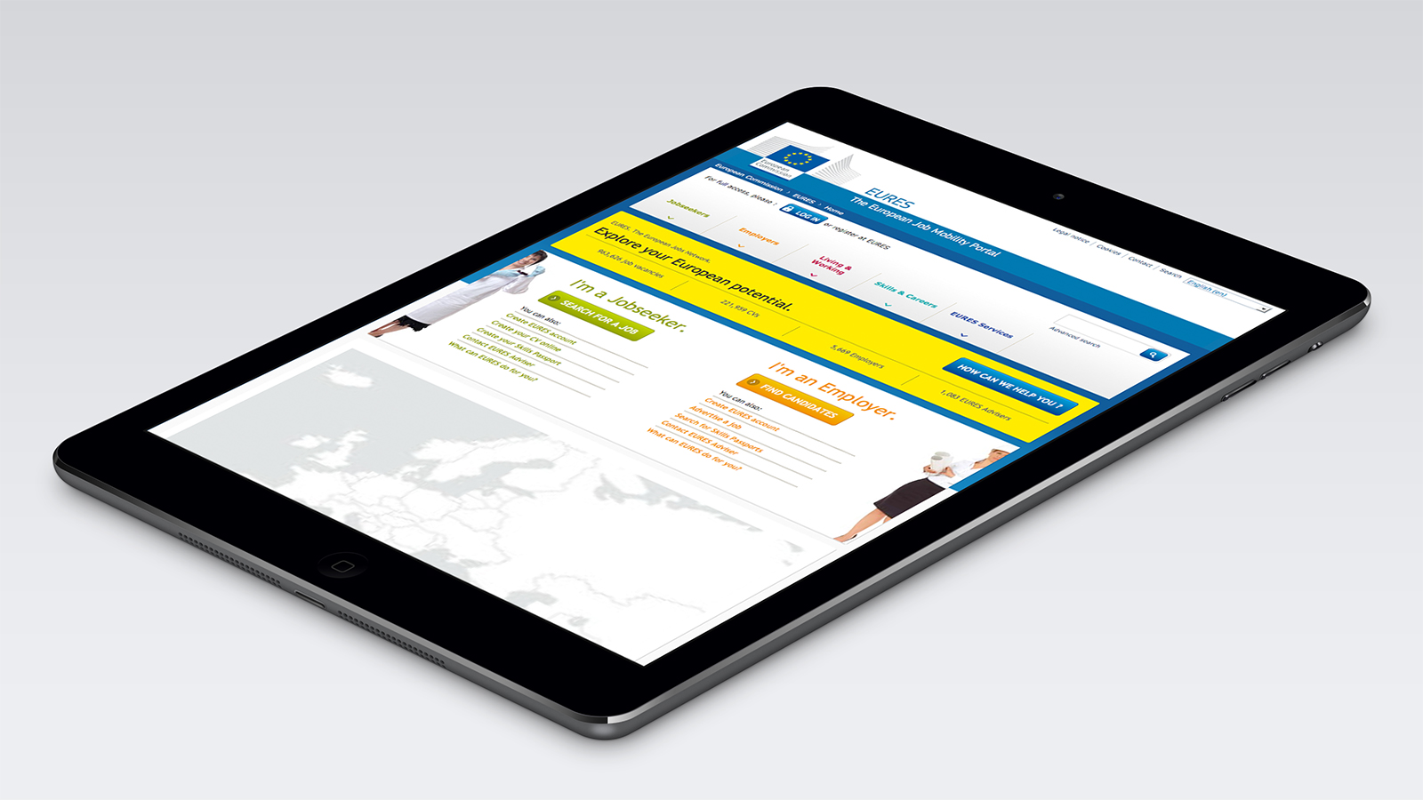 EURES – Tablet view