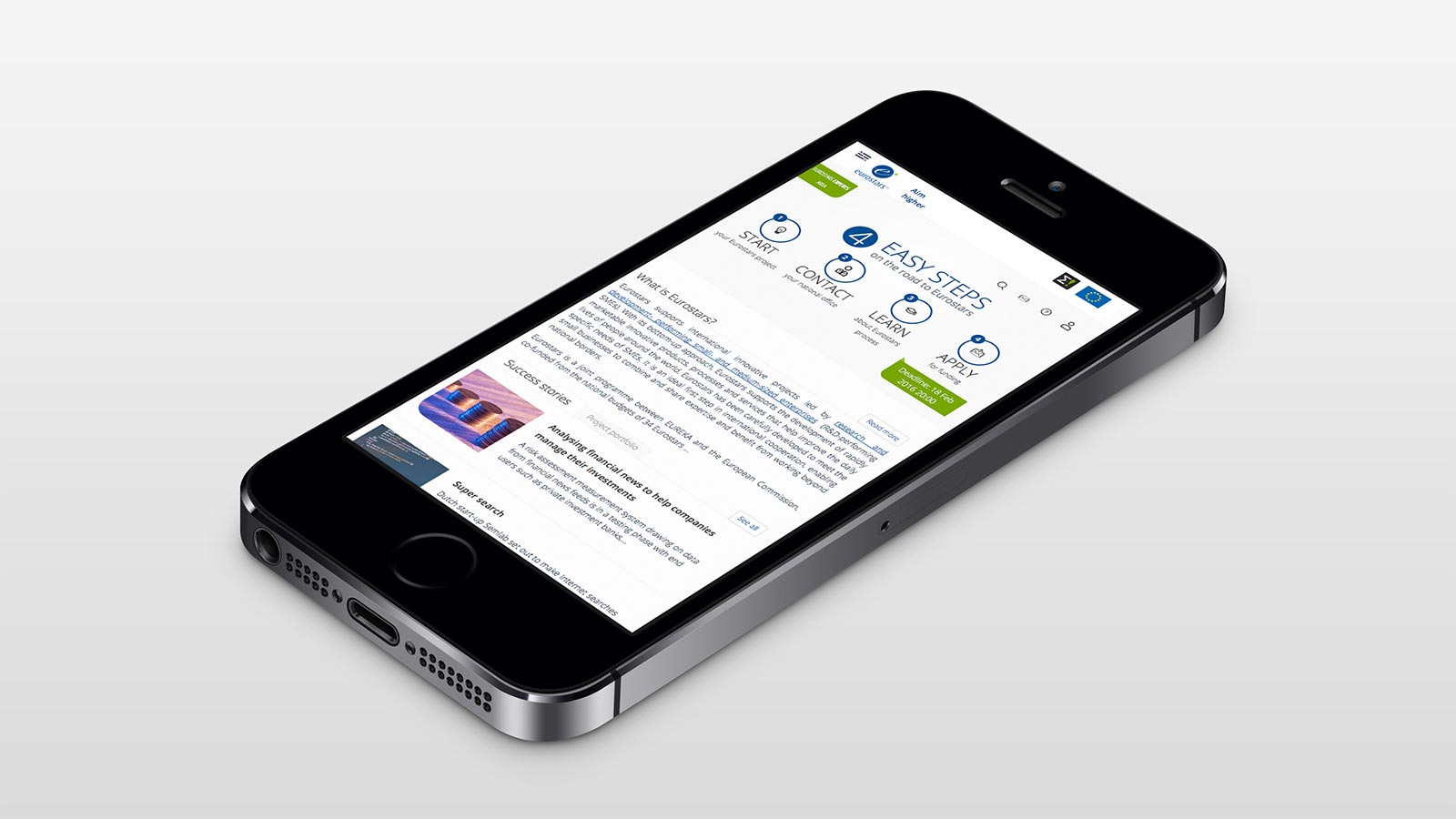 Eurostars – Mobile view