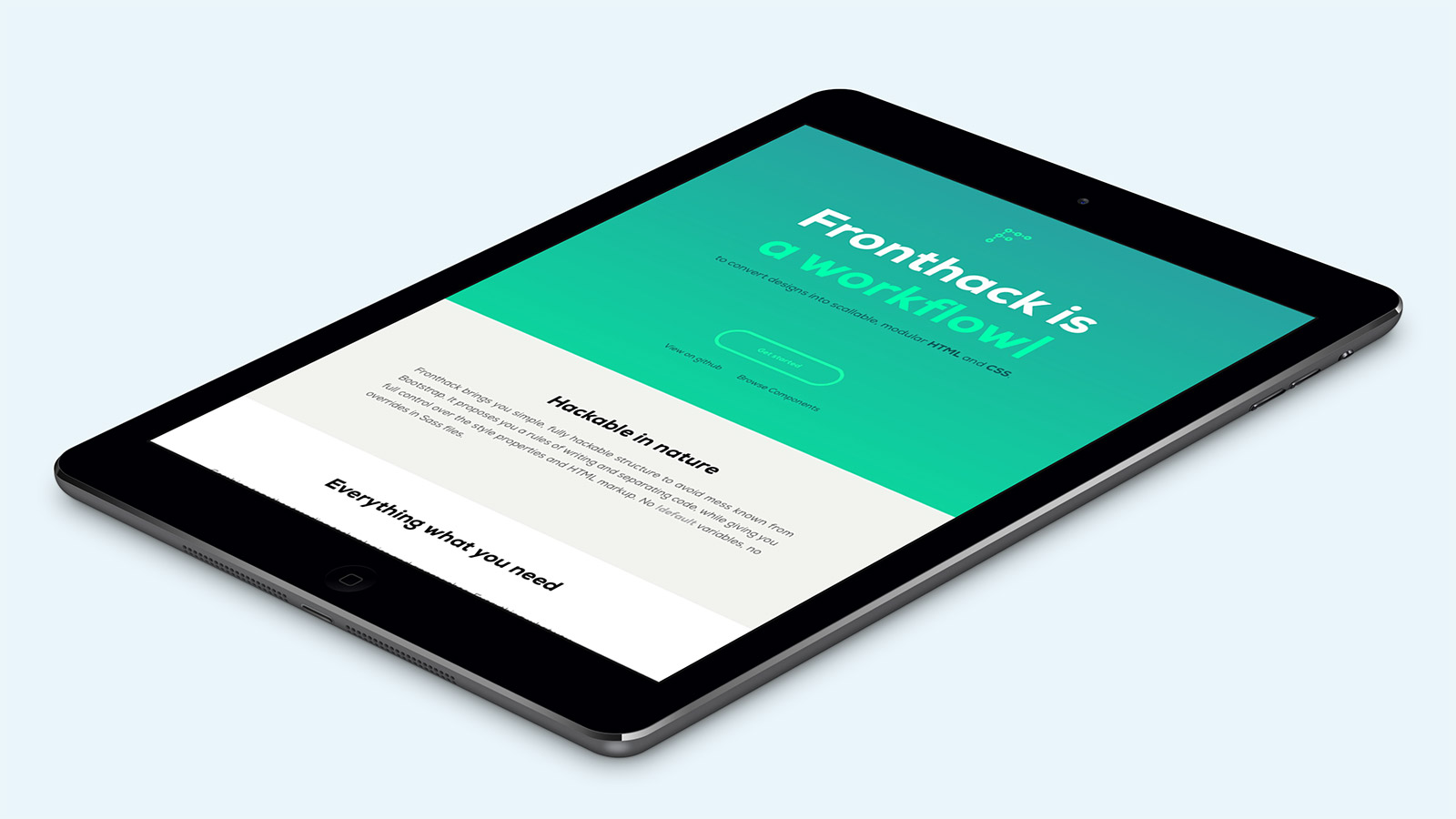 Fronthack – Tablet view