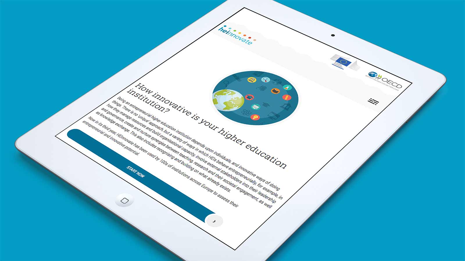 HEInnovate – Tablet view