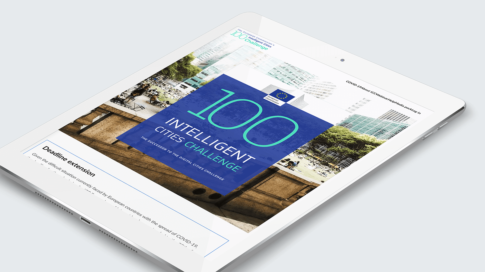 Intelligent Cities Challenge – Tablet view