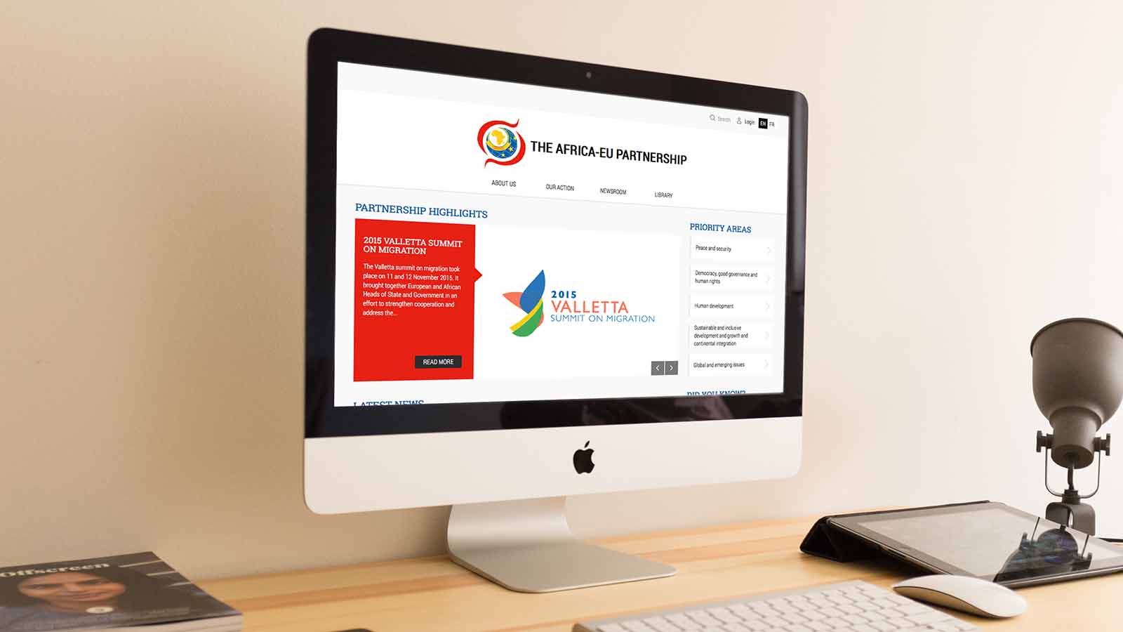 The Africa-EU Partnership – Desktop view