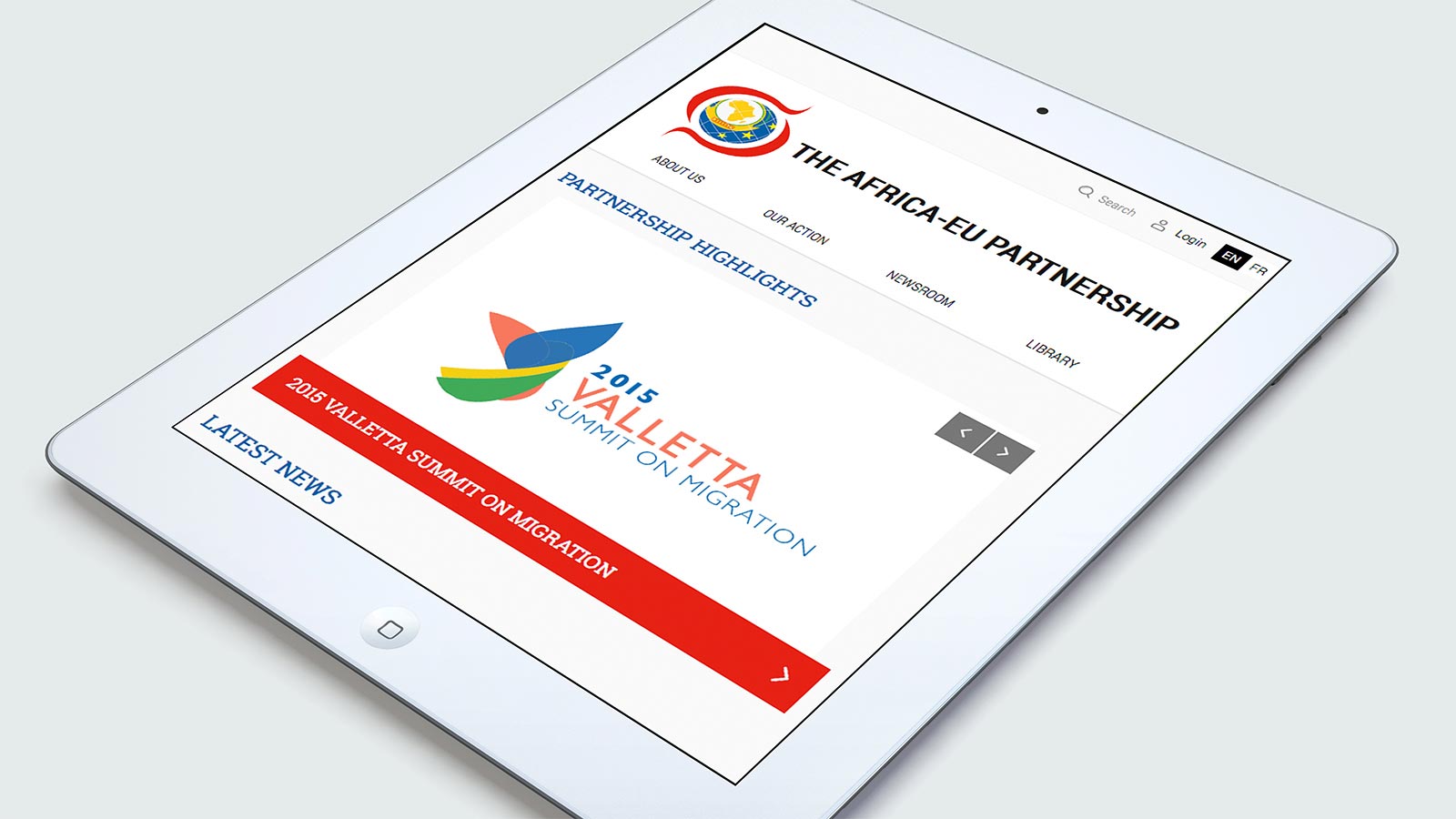 The Africa-EU Partnership – Tablet view