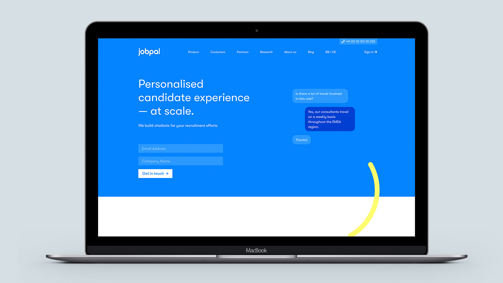 Jobpal – Laptop view