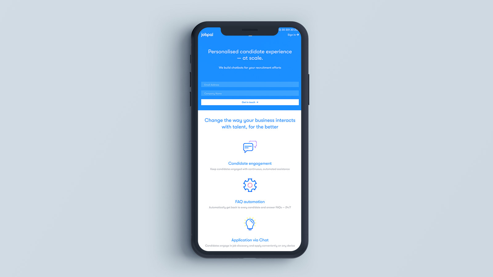 Jobpal – Mobile view
