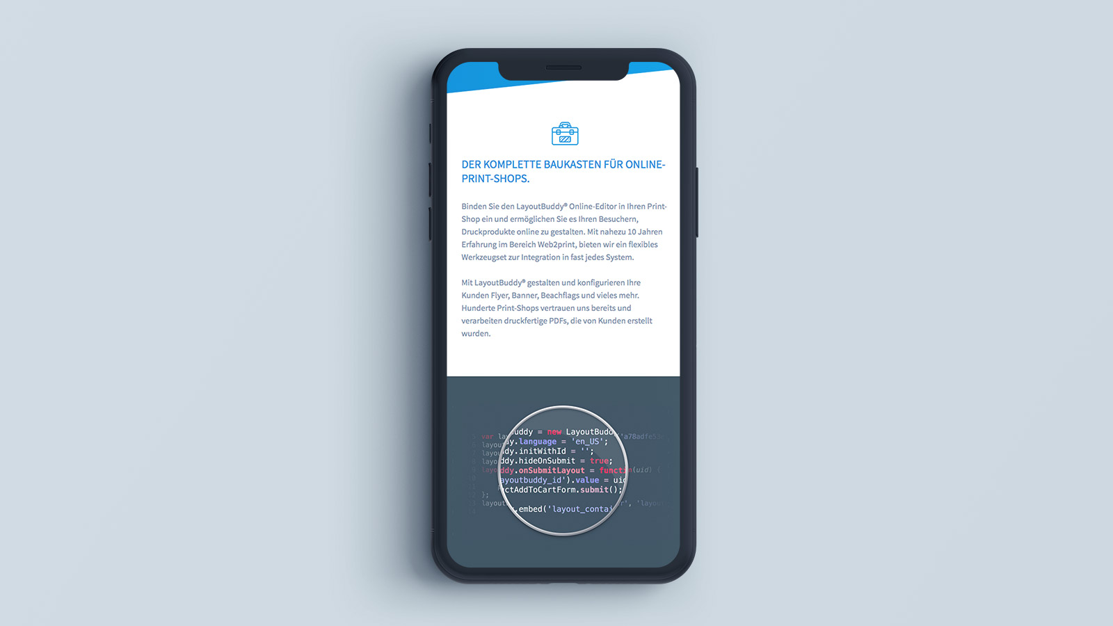 Layout buddy – Mobile view