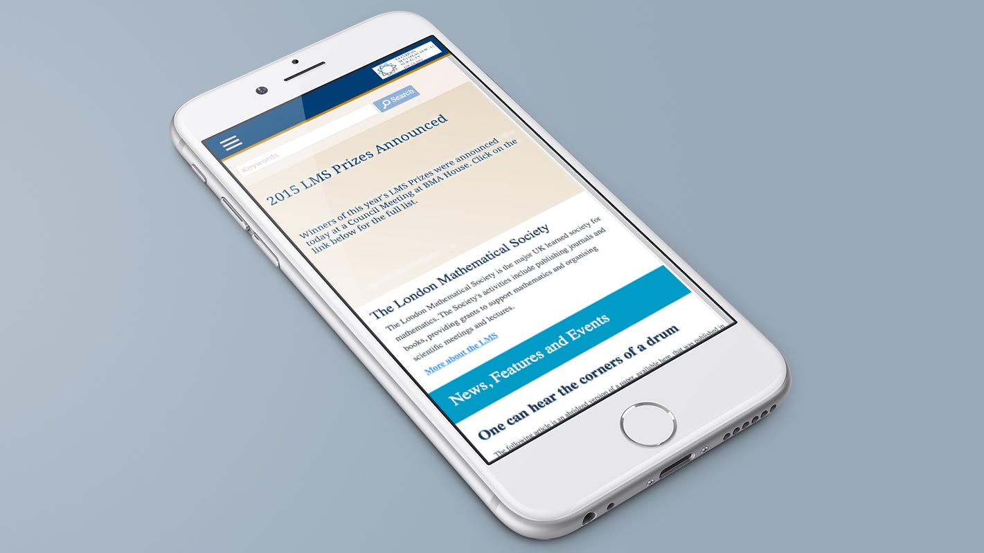 London Mathematical Society – Mobile view