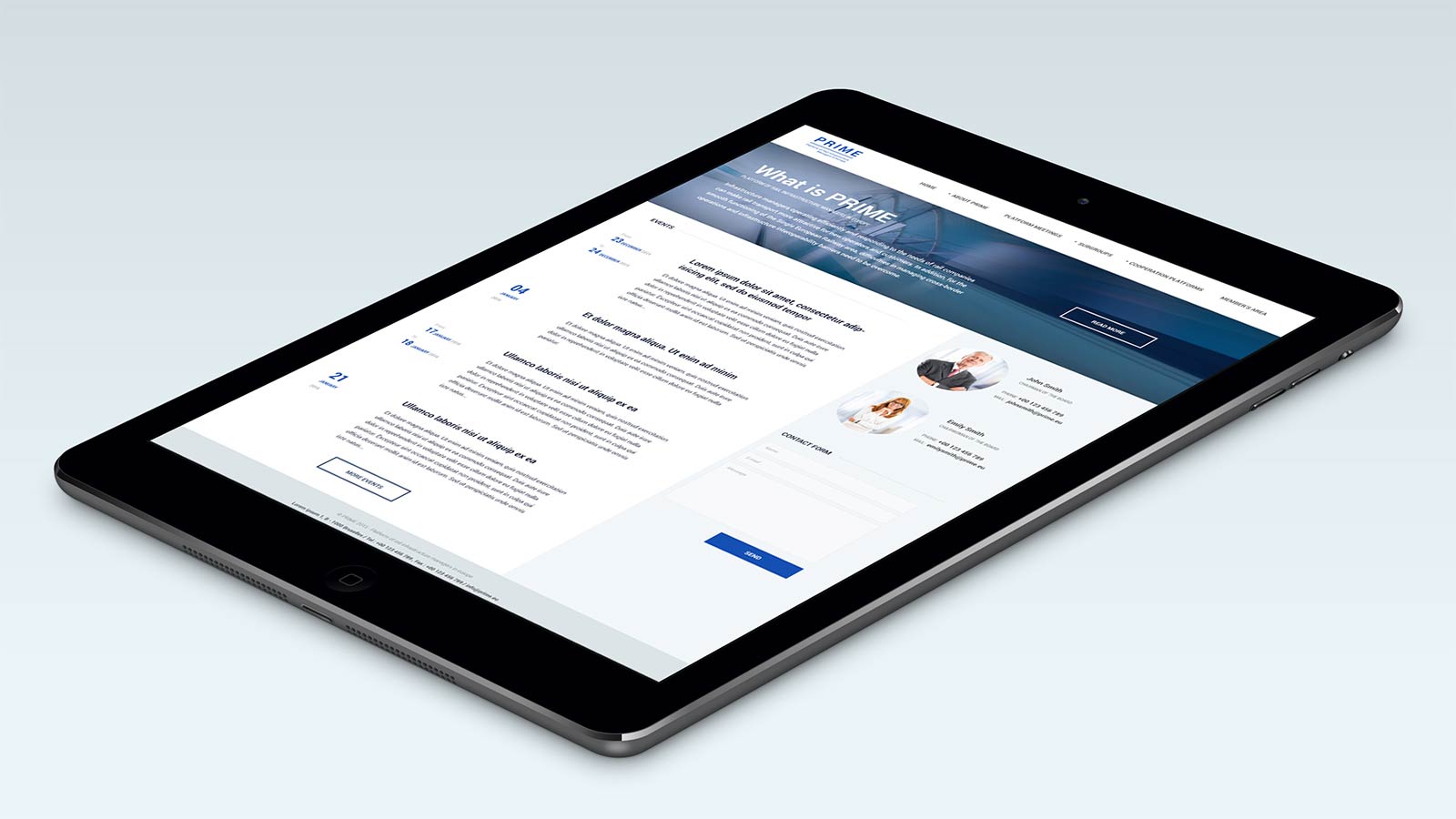 Prime – Tablete view