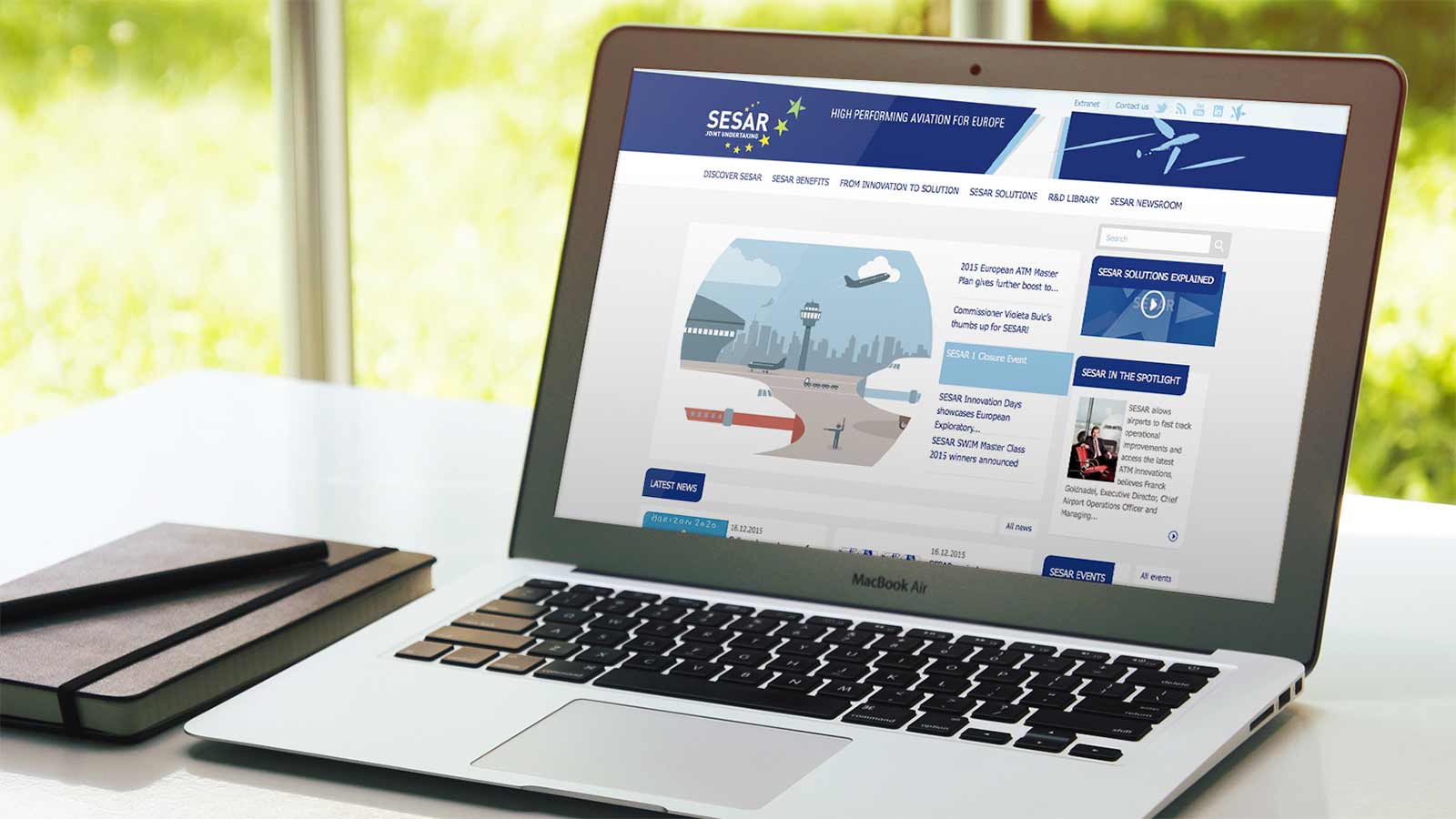 SESAR Joint Undertaking – Laptop view
