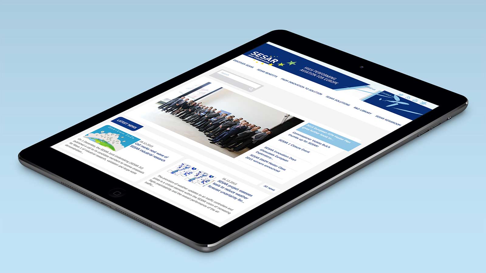 SESAR Joint Undertaking – Tablet view