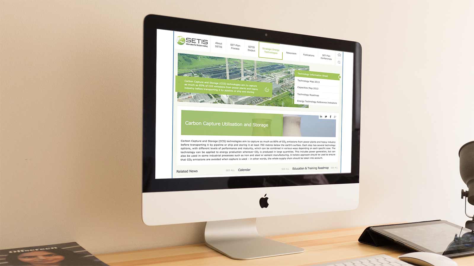 SETIS – Desktop view
