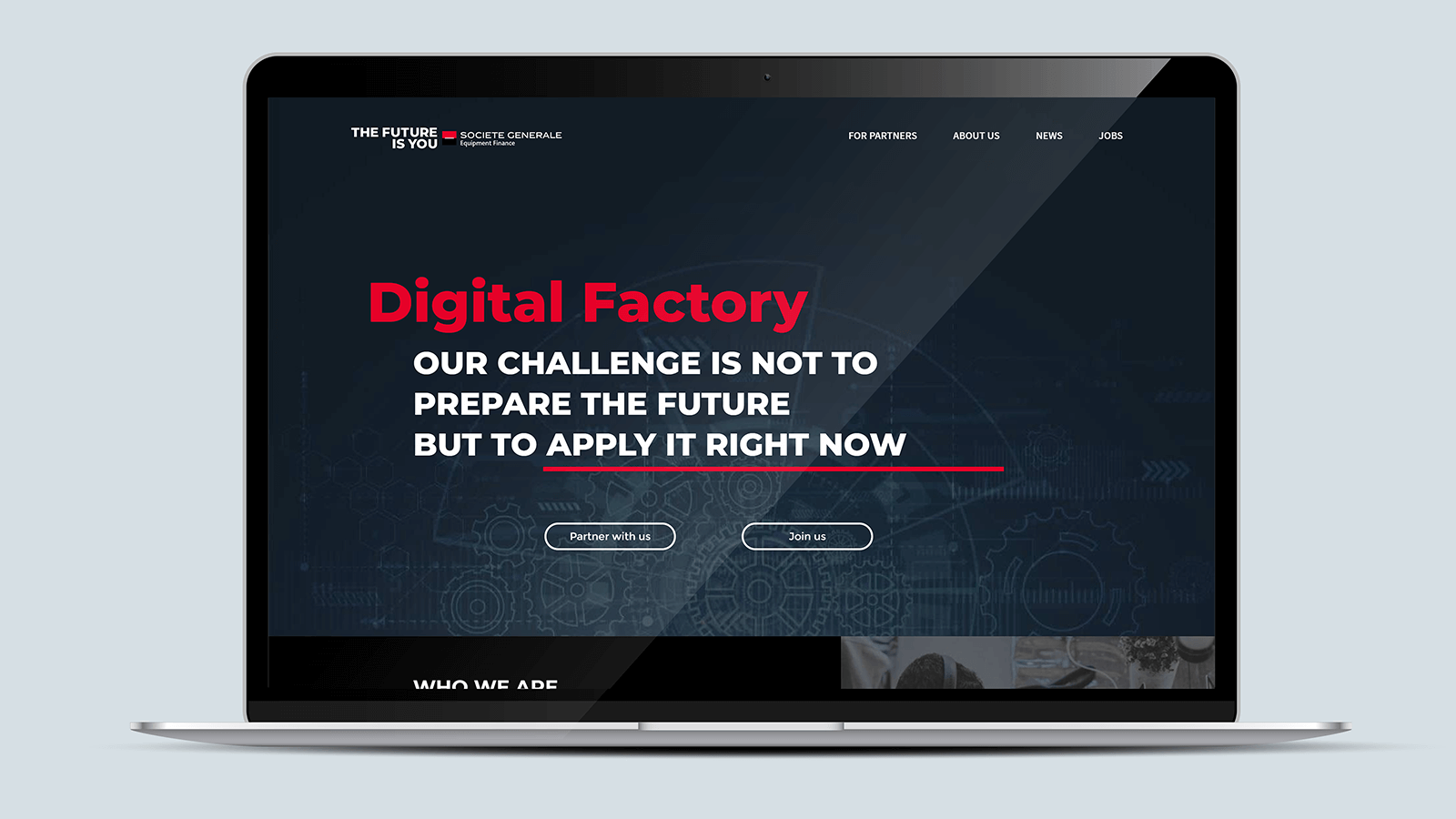 SGEF Digital Factory – Laptop view