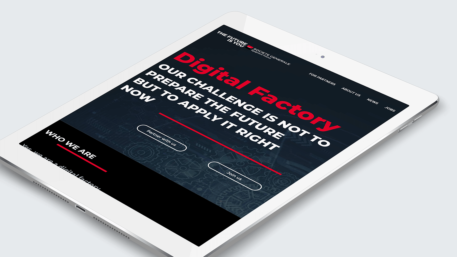 SGEF Digital Factory – Tablet view