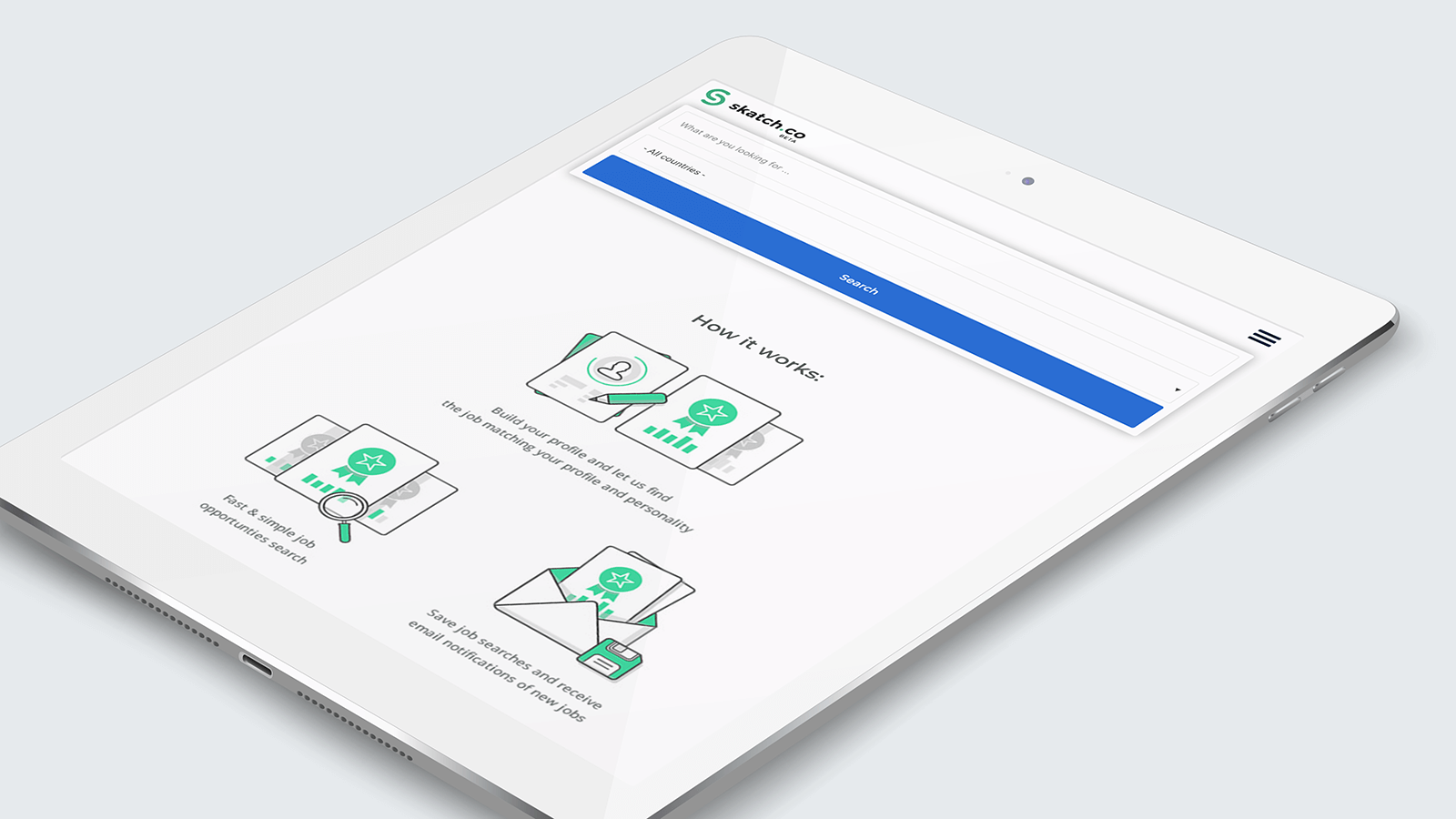 Skatch.co – Tablet view