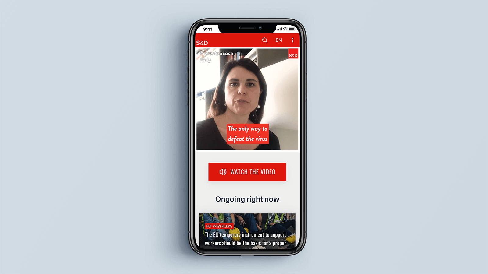 Socialists & Democrats – Mobile view