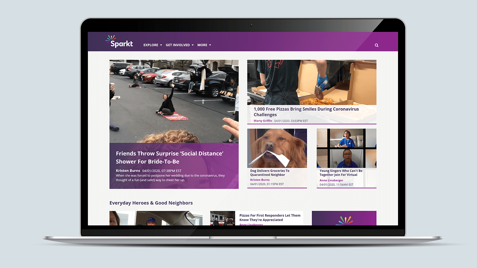Sparkt – Laptop view