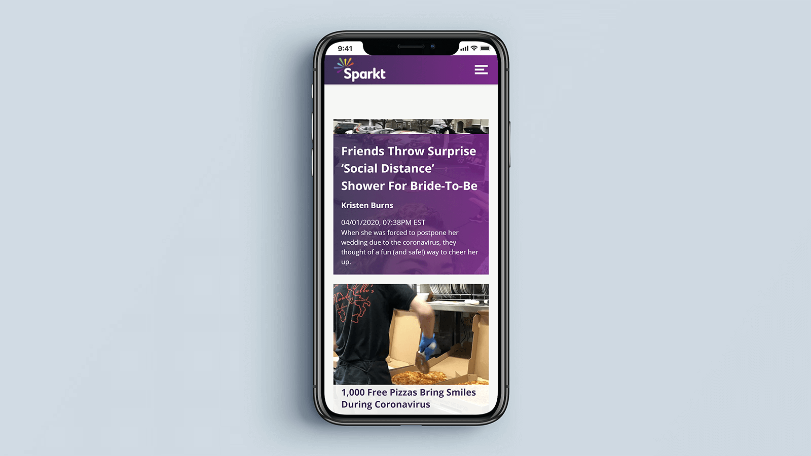 Sparkt – Mobile view